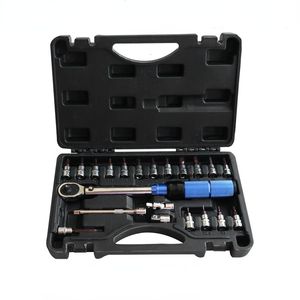 Screwdrivers 5 25NM 15 21 piece Set of 1 4 Preset Torque Wrench Bicycle Tool Bike Repair Kit 230727