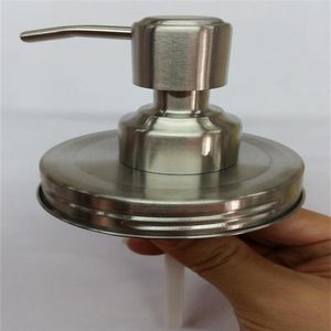 100 Sets DIY Mason Jar Soap Dispenser Pump Lid And Collar For Mason Liquid lotion Pump HY-01B281f
