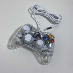 Spelkontroller Joysticks Transparent Shell GamePads Controller för Xbox 360 Computer USB Wired Joystick GamePad för X-Box 360 PC X0727