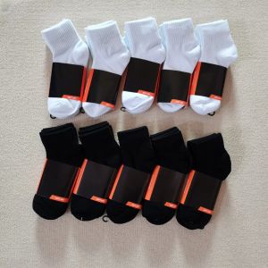 mens socks Wholesale Sell at least 12 pairs Classic black white Women Men High Quality Letter Breathable Cotton Sports Ankle sock Elastic No need to wait, spot deliver