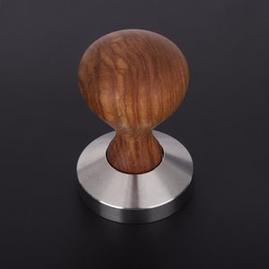 51 53 58mm Rosewood Poignée Café Tamper Espresso Poudre Plat Presse Marteau Café Tamper Grind Grinder Espresso Barista Outil T292F