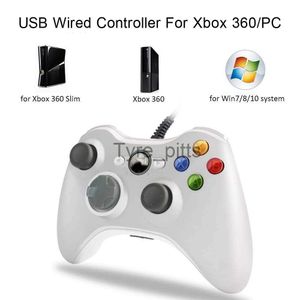 Controladores de jogo joysticks para xbox 360 com fio gamepad suporte win7/8/10 controle do sistema joystick joypad para xbox360 magro/gordo console usb pc controlador de jogo x0727