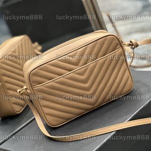 10A Spiegelqualität Designer Medium Lou Kameratasche 23 cm Chevron gesteppte Geldbörse Damen Handtaschen aus Kalbsleder Leder Umhängetasche Schwarzer Schultergurt Box Bag mit Quaste