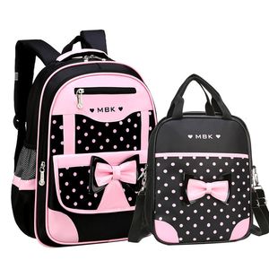 Borse da scuola Zaino da scuola con fiocco carino per bambini Ragazze Borse da scuola primaria impermeabili in nylon di grande capacità Zaini Kawaii Zaino piccolo 230727