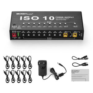 Gitar Gitar Pedalı Güç Kaynağı İstasyonu True 10 İzole DC Çıkışları Telefonlar İçin Bir 5V USB Çıkışı 9V 12V 18V Gitar Pedalları