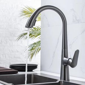 Kitchen Faucets Basin Faucet Brass Bathroom Mixer Tap Black/Grey Wash Single Handle And Cold Lavotory Fauce