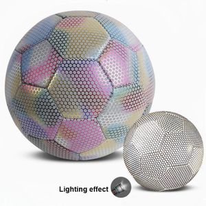 Other Golf Products Reflective Football Night Glowing Soccer Ball No.5 4 Luminous Light up Balls Boy Child Bright Training 230726