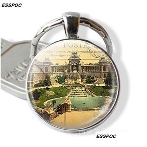 Клайфы Lanyards Fashion Paris Key Chain Eiffel Tower Arc de Triomphe Нотр -Дам собор Версаль