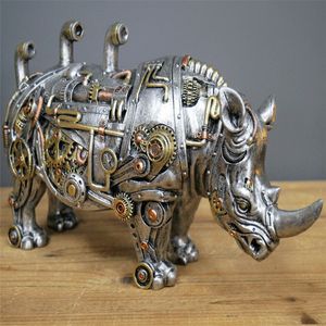 Other Event Party Supplies Mechanical Punk Dog Figure Resin Crafts Steampunk Bulldog Statue Window Decoration Home Table Desktop Ornaments 230727