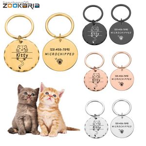 Pet ID Tags Customized Pet Collar Dogs Name Tag Anti-lost Personalized Cat Puppy ID Tag Pendant Free Engraved Gift For Pet L230620