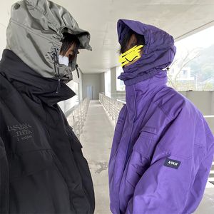 High Street Original Men Jackets Martine Rose Jackets Overdimensionerade jackor Fashionabla Bomber Patched Tags Coat Napa av Purple Nylon Jacket