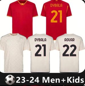 23 24 24 Nowy sezon Dybala Romas Soccer Jerseys Maglia Pellegrini Belotti Celik Abraham 2023 2024 Koszulki piłkarskie Mancini Kumbulla Men Kit Shaarawy