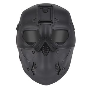 Taktiska hjälmar Wild Mask Outdoor Protective Airsoft Hunting Full Face Fan Lätt hjälm Halloween Camouflage 230726