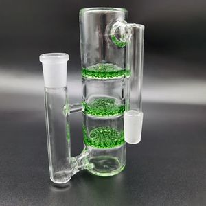 hookahs Glass Bong perc 3 layers ash cather Bong With Titanium Nail Smoking Accessories Glass Oil Burner Pipe Water Bongs