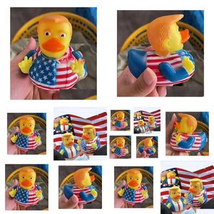 Party Favor Creative PVC Flag Trump Duck Bath Floating Water Toy levererar roliga leksaker Gift SS0422 Drop Delivery Home Garden Festive EV DHTPO