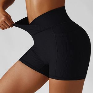 Jeans sömlösa shorts för kvinnor skjuter upp booty träning hög midja shorts fiess sport korta gymkläder sommaryogashorts aktiv
