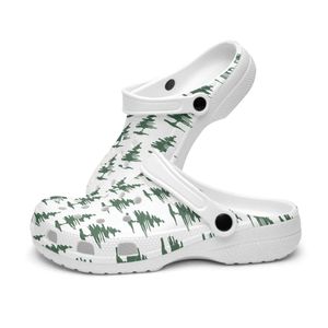 DIY 커스텀 신발 슬리퍼 남성 남성 여성 가상 녹색 나무 흰색 배경 운동화 트레이너 36-48
