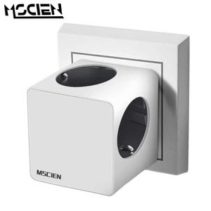 Intelligente Netzstecker MSCIEN Cube Design Steckdose Europa Wandsteckdosenleiste Smart Outlet Verlängerungsadapter USB-Anschlüsse EU-Stecker-Ladegerät HKD230727