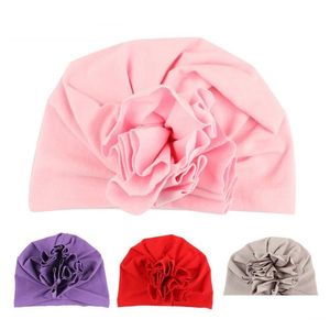 Faixa de cabelo inverno outono flor nascido bebê elástico turbante tiaras chapéus para meninas 10 cores gorro infantil boêmio presentes de natal d dhpud