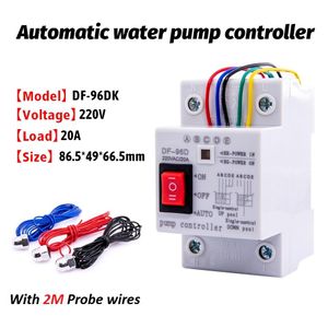 Calligraphy Df96d Automatic Water Level Controller Switch 20a 220v 2m Wires Water Tank Liquid Level Detection Sensor Water Pump Controller