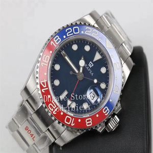 Часы для мужчин Автоматический CAL 3285 Watch Meteorite Black Blue Red Dial Ceramic Bezel GM Factory Mens 904L Steel Gmt 126719 ETA SAP314V