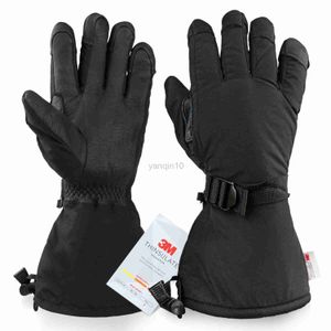 Skidhandskar Skidhandskar Motorcykel Vattentät fleece Termiska handskar Utomhus Sport Snö Spade Skidhandskar Män kvinnor Vinter Snöcykelhandskar HKD230727