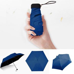 Regenschirme Taschenregenschirm Sonne Frauen Flacher leichter Sonnenschirm Falten Mini Kleine Größe für Reisen 230627