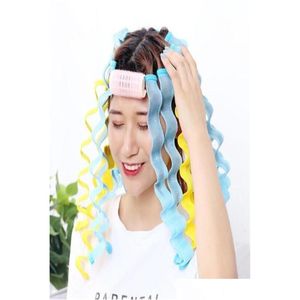 컬링 아이언 12pcs 마법의 히트리스 롤러 컬러 스타일 롤러 스틱 30cm 파형 모발 스타일링 도구 DIY 2207049976355 DROP D DHGSR