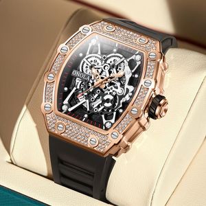 Watches 2022 New Men's Watch Onola Fashion Diamond Inlaid Design Quartz Waterproof Tape Watches