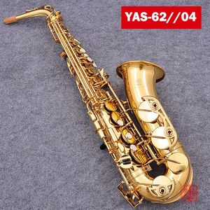 Brand New Yas-62 Alto Saxophone Gold Plated Key Professional Sax With Mouthpiece Case and Accessories Music Instrument329V