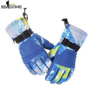 Skidhandskar Kvinnors skidhandskar Snowboard Snöskoter Motorcykel Riding Mountain Children Winter Snow Gloves Windproof Waterproof XA894D HKD230727