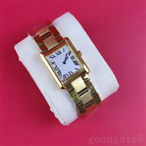 Splate Gold Orologi Square Diar Mens Watches Watche ze zegarek ze stali nierdzewnej Watch Fashion Fashion Watch Outdoor Quartz Simply Ladies Wristwatch AAA Jakość XB09 C23