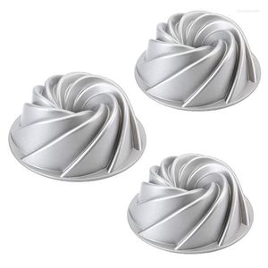 Bowls ABSF 3X 9-Inch Non-Stick Fluted Cake Pan Round Specialty And Novelty