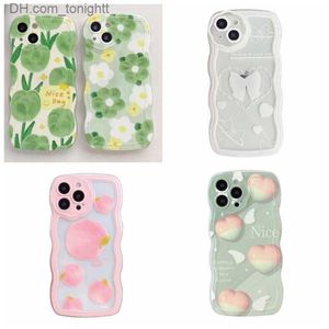 Случаи сотового телефона Wave Heart Love Print Soft TPU чеходы для iPhone 14 Pro Max 13 12 11 XR XS 8 7 плюс iPhone14 Мобильный телефон Butterfly Batherfly обратно Z230728