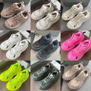 Topp designer skor lyxmärke män kvinnor spår 3 3.0 casual skor sneakers läder sneakers nylon tryck plattform skor 01