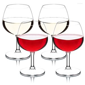 Taças de vinho 2 peças de plástico transparente Taças de champanhe Copo para casa Casamento Bar Festa Copos para beber Suco inquebrável