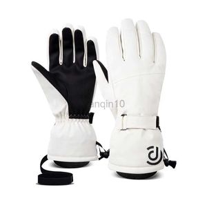 Luvas de esqui Luvas de esqui mulheres homens tela sensível ao toque lã quente luvas de neve inverno ao ar livre snowmobile ciclismo luvas quentes luvas de esqui HKD230727