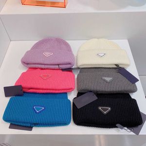 Designer Prad Hat Family Wool Sticking Invertered Triangle Cold Korean Ins Net Red samma stil hög