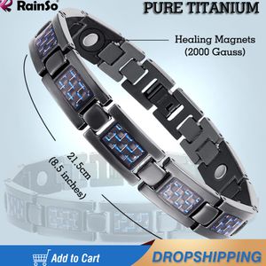 Bangle Rainso Bio Energy Bracelet Bangle Magnetic Health Care Relief The Pain Pulseiras Para Homens Amizade Jóias Moda 230726