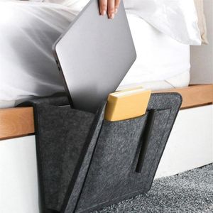 Bolsa de armazenamento de feltro para cabeceira de cama para armazenamento de cobertor para pendurar no quarto 35FP11285S