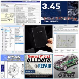 2021 Wysokiej jakości Alldata 10 53 i OD5 Soft-Ware Autodata 3 38 Wszystkie dane MIT 2015 EL w żywych ATSG 24 w 1 TB HDD USB3 0258B