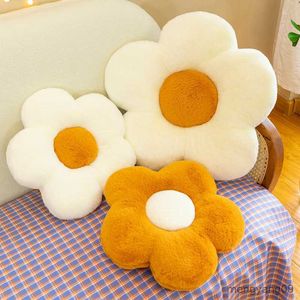 Cushion/Decorative INS Flower Throw s Ultra Soft Plush Stuffed Sofa Office Chair Cushion Bedroom Floor Cushion Pad Home Decor R230727