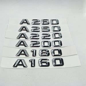 Para Mercedes Benz W176 A Classe A160 A180 A200 A220 A250 A260 Tronco Traseiro Letras Emblema Emblema Logo Decals294P