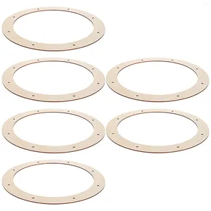 Dekorativa blommor Bracket Circle Backdrop Stand Wood Made Wreath Frame Metal Rings Crafts Flower Garland