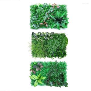 Flores decorativas de plástico artificial Milan Grass Plants Wall Lawns como decoração de vegetação pendurada decoração de flores falsas para exterior interior