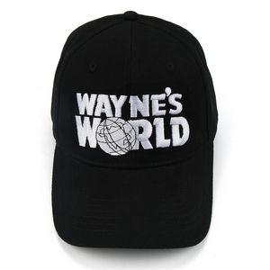 Cappellini Waynes World Berretto nero Cappello da baseball Stile moda Cosplay ricamato Trucker Maglia unisex Misura regolabile 230727