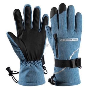 Лыжные перчатки Locle touch -экраны лыжные перчатки мужчины Женщины теплые ветряные езды по пешеходным лыжным лыжным сноубордам Сноуборд перчатки снегоходства HKD230727