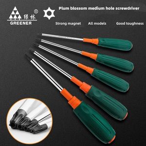 Screwdrivers GREENER T8 T10 T25 Hexagon socket screwdriver with strong magnetic T20 torx T15 T30 meter shaped hexagonal 230727