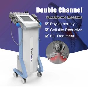 Clinic Use Double Intelligent Handles Electromagnetic Shock Wave Physical Therapy System Extracorporeal Focus Shockwave Machine For Pain Relief ED Treatment