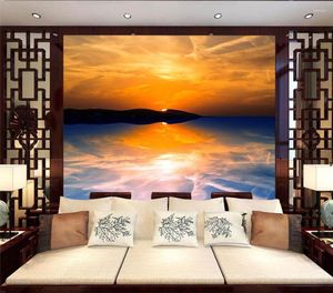 Wallpapers Decorative Wallpaper Headland Of Sunrise Reflection Background Wall Painting